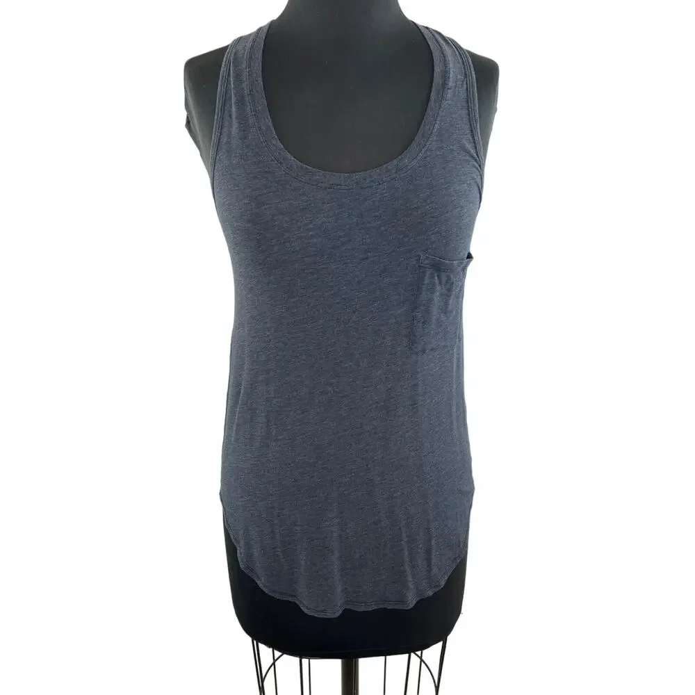 Lululemon Gray Racerback Pocket Front Flowy Women's Athletic Tank Top 6 M